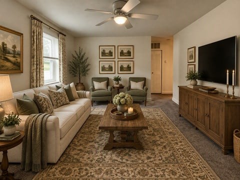 Floor plan for 2 beds, 2 baths, 914 sqft